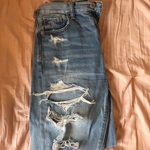 light wash ripped jeans